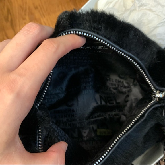 Chanel vintage rabbit fur chain hobo hand bag - Picture 4 of 7